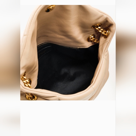 SOLD- MEDIUM Loulou Puffer Lambskin Nappa Leather Quilted Chevron YSL - Picture 7 of 16